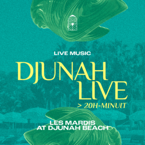 Djunah Beach, apero, dinner & live music
