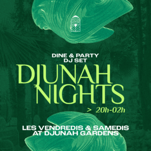 Djunah Gardens, DJ set & party, festive dinner & dance